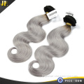 Full stock for color grey body wave two tone human hair